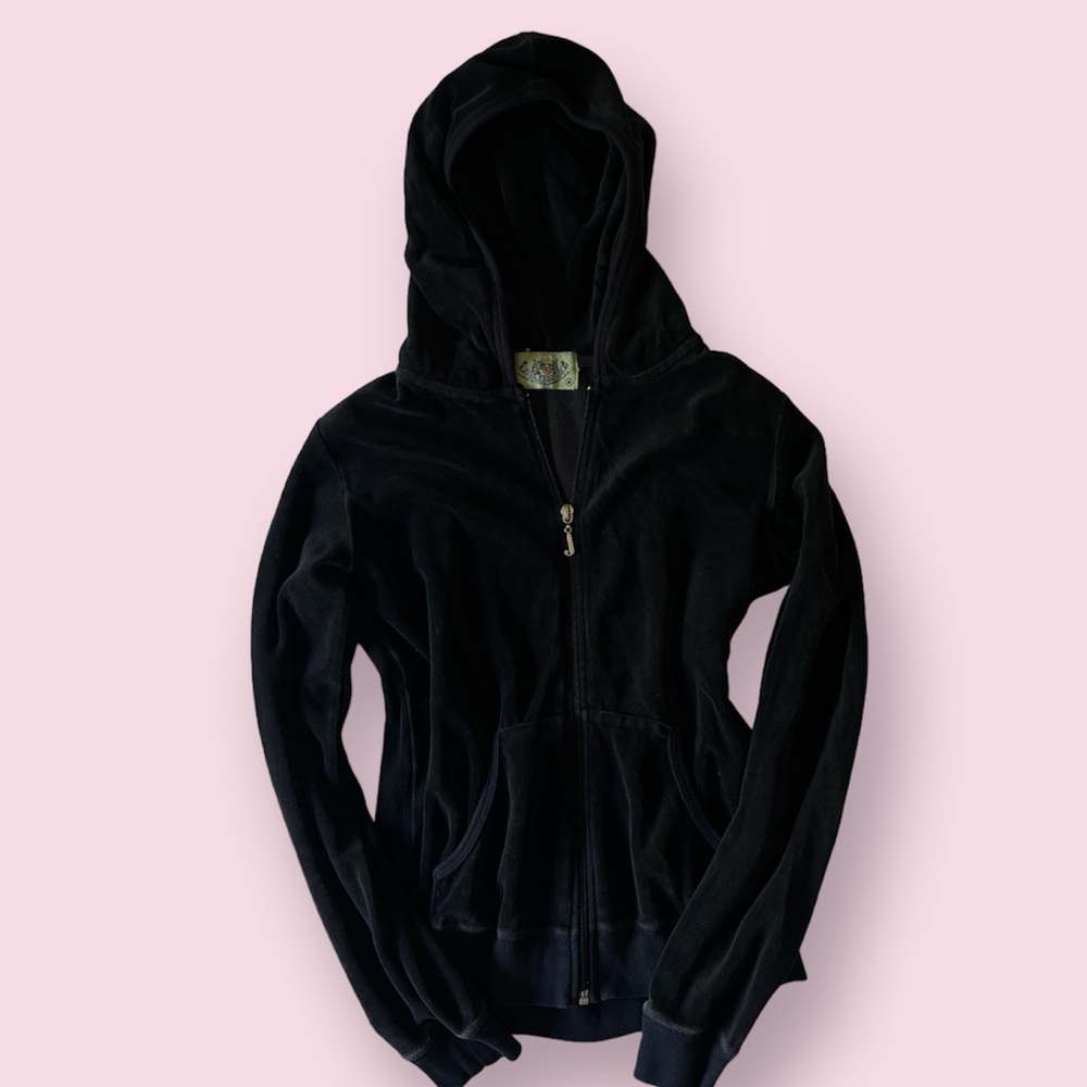*sold* Early 2000s Y2K Juicy Couture black velour jacket